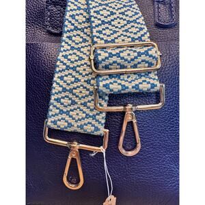 Crossbody Purse Strap Green Tan Woven Aztec Bag Strap Guitar Strap NEW